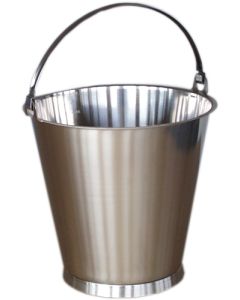 Seau acier inox  12 l