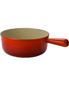 Caquelon fondue fonte 16 cm rouge cerises