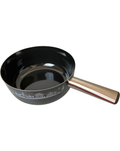 Fonduecaquelon Edelstahl schwarz "Alp" Ø 21 cm