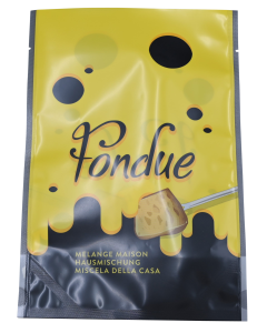 Fondue-Vakuumbeutel 1000g Hausmisch.  gelb/schwarz