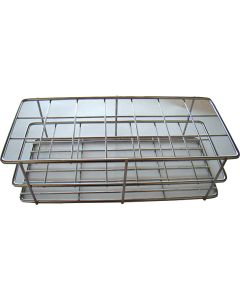 Etagère acier inox 50 ml 3x7 essais 250x110x75 mm